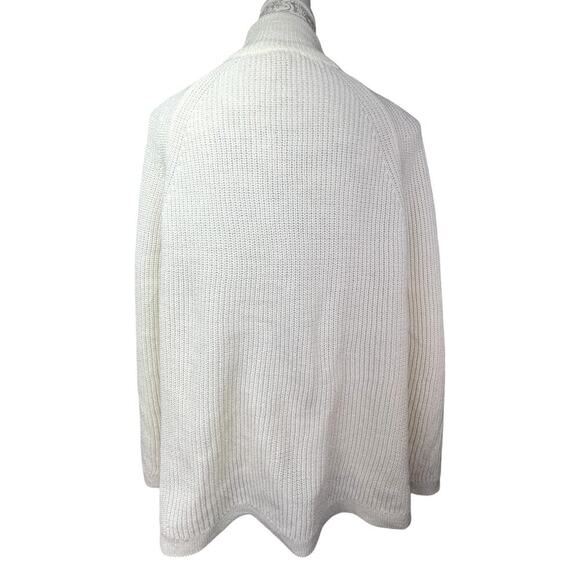 Linda Anderson Turtle Neck Cape Sweater White One Size - Picture 2 of 7